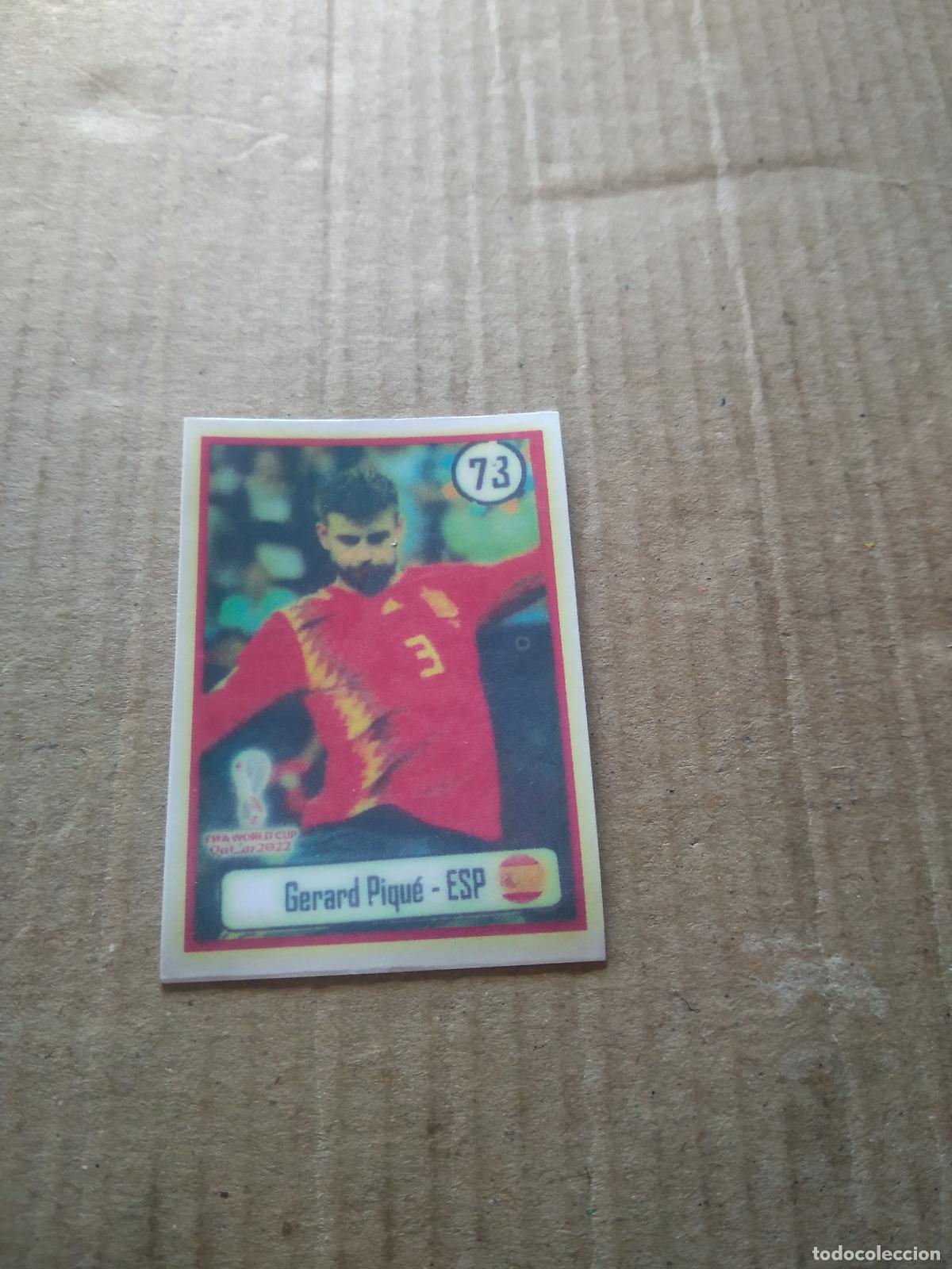 Cromos de f&uacute;tbol: 73 PIQUE ESPA&Ntilde;A CROMO FUTBOL MUNDIAL 2022 WORLD CUP EDITADO EN BRASIL