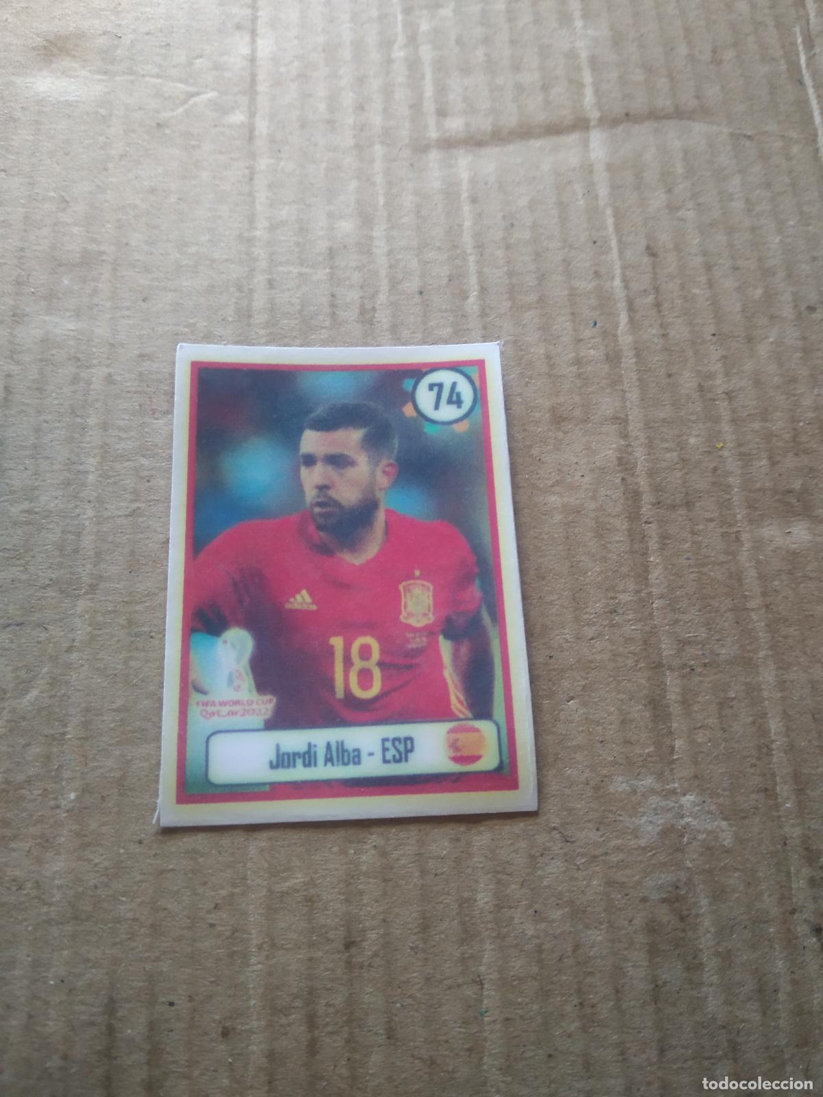 Cromos de f&uacute;tbol: 74 JORDI ALBA ESPA&Ntilde;A CROMO FUTBOL MUNDIAL 2022 WORLD CUP EDITADO EN BRASIL