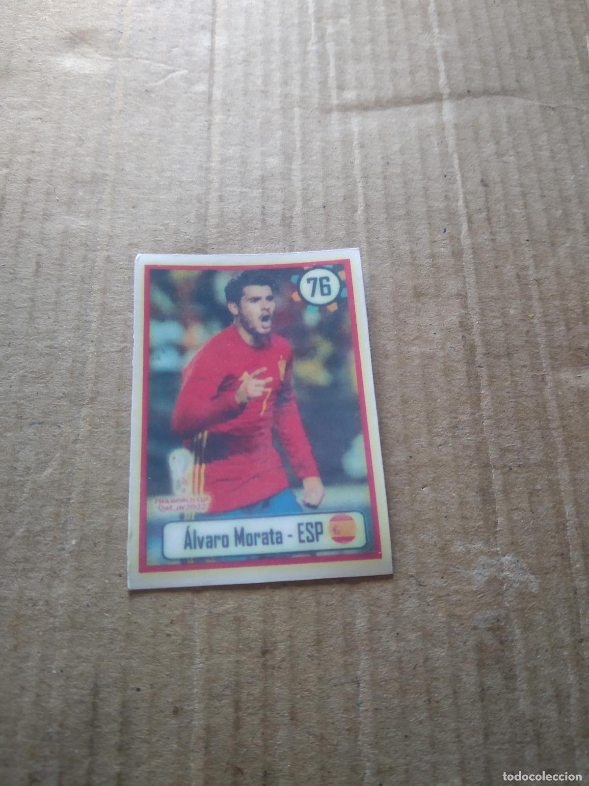 Cromos de f&uacute;tbol: 76 MORATA ESPA&Ntilde;A CROMO FUTBOL MUNDIAL 2022 WORLD CUP EDITADO EN BRASIL