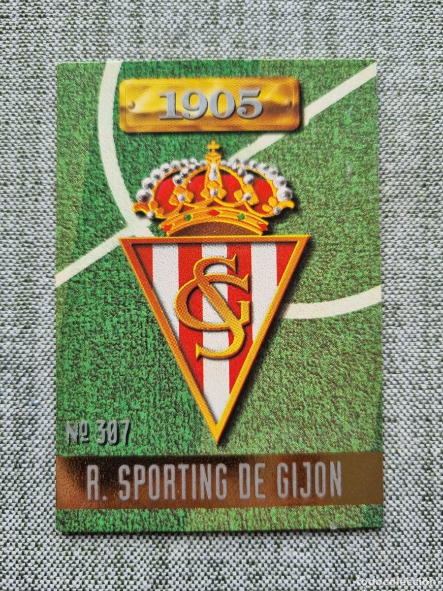 Cromos de f&uacute;tbol: 307 ESCUDO (Sporting de Gij&oacute;n). Las Fichas de la Liga 1996 1997 96 97 (Mundicromo)