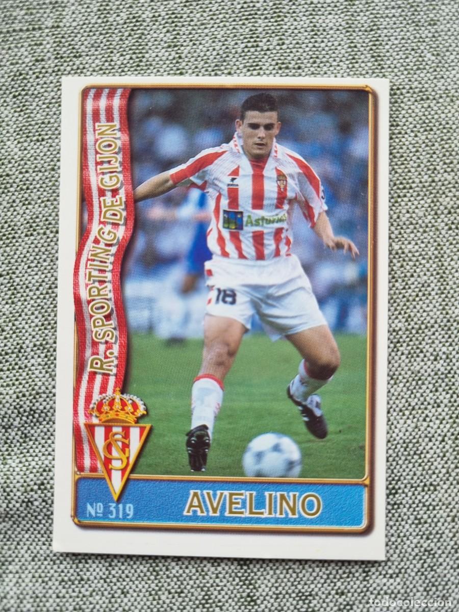 Figurine di Calcio: 319 AVELINO (Sporting de Gij&oacute;n). Las Fichas de la Liga 1996 1997 96 97 (Mundicromo)