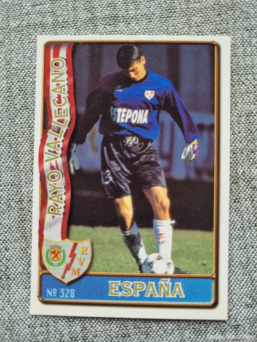 Football Stickers: 328 ESPA&Ntilde;A (Rayo Vallecano). Las Fichas de la Liga 1996 1997 96 97 (Mundicromo)