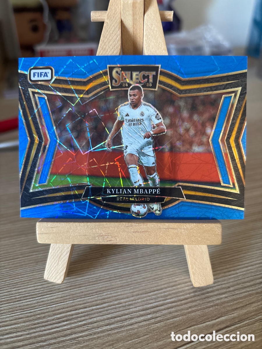 Cromos de f&uacute;tbol: Mbappe Select blue l&aacute;ser