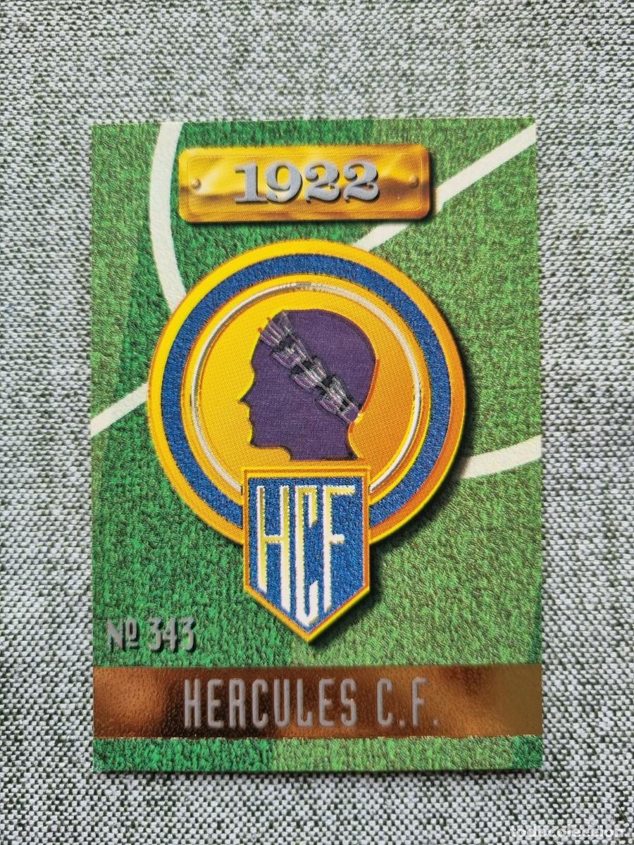 Cartes &agrave; collectionner de Football: 343 ESCUDO (H&eacute;rcules CF). Las Fichas de la Liga 1996 1997 96 97 (Mundicromo)