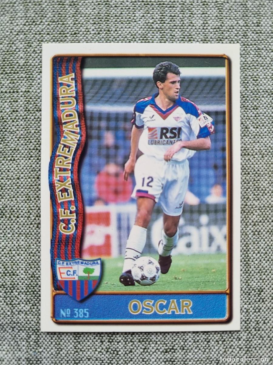 Cromos de Futebol: 385 &Oacute;SCAR (CF Extremadura). Las Fichas de la Liga 1996 1997 96 97 (Mundicromo)