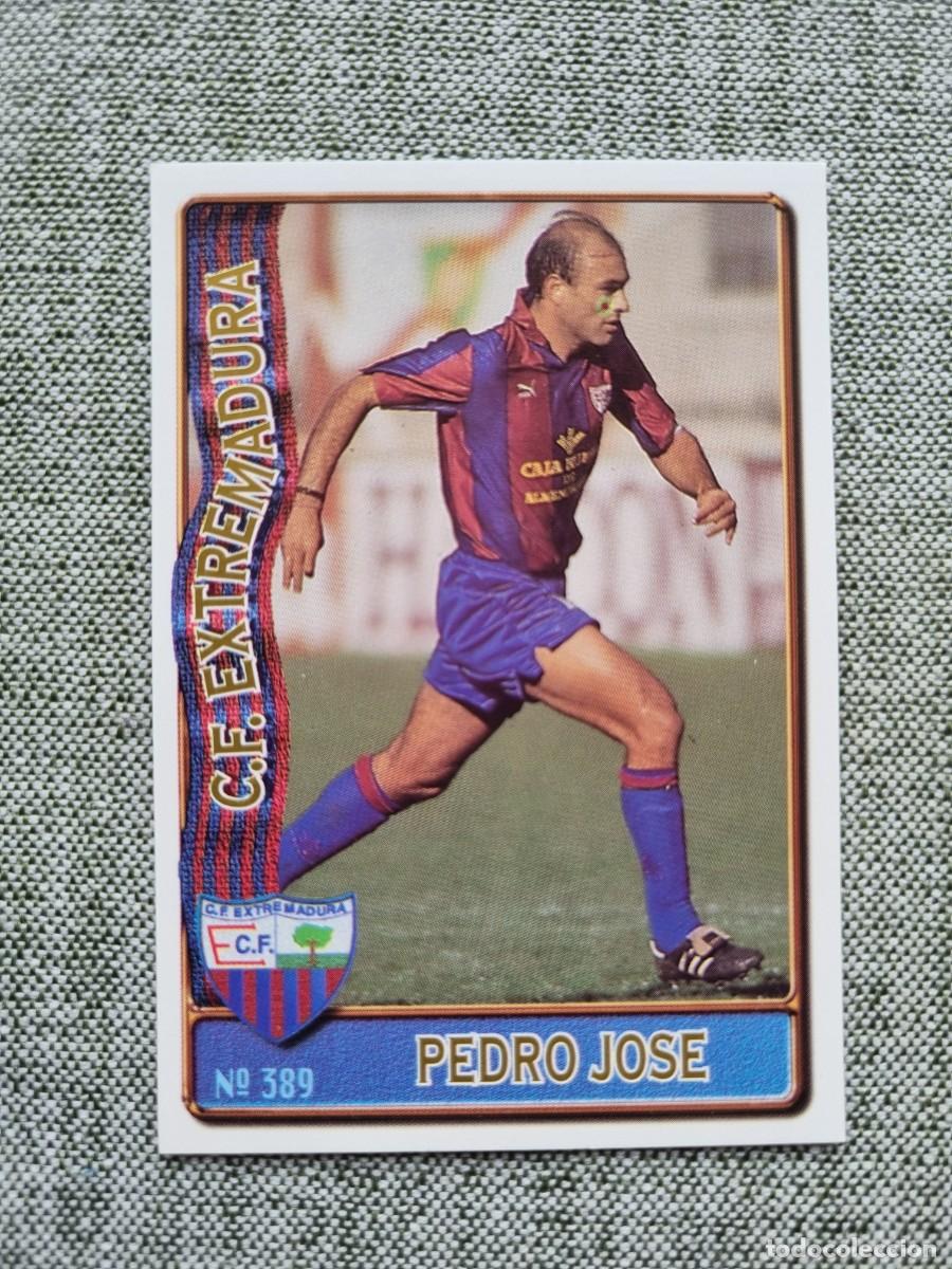 Cromos de Futebol: 389 PEDRO JOS&Eacute; (CF Extremadura). Las Fichas de la Liga 1996 1997 96 97 (Mundicromo)