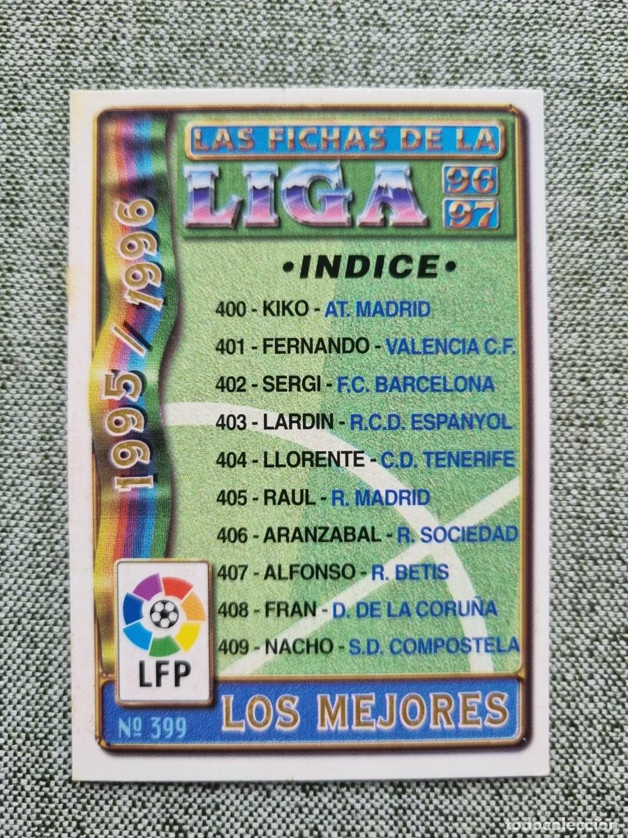 Fu&szlig;ball-Sticker: 399 LOS MEJORES. Las Fichas de la Liga 1996 1997 96 97 (Mundicromo)