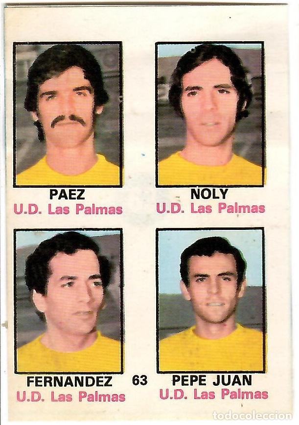 Fu&szlig;ball-Sticker: Adhesivo n&ordm; 63 del album de futbol 1974-75, FHER (U.D. Las Palmas)