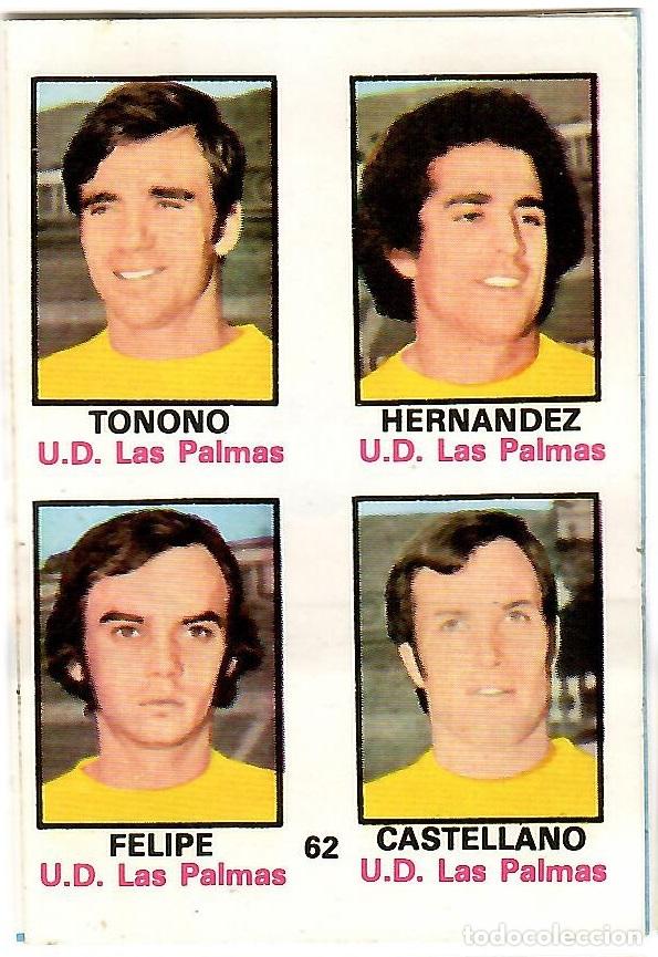 Cromos de f&uacute;tbol: Adhesivo n&ordm; 62 del album de futbol 1974-75, FHER (U.D. Las Palmas)