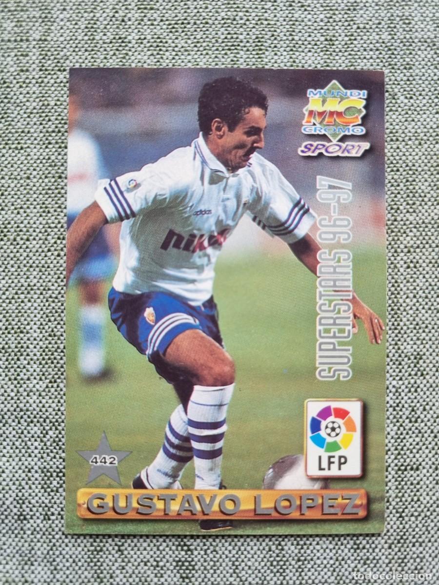 Cromos de f&uacute;tbol: 442 GUSTAVO L&Oacute;PEZ / MORIENTES (Real Zaragoza). Las Fichas de la Liga 1996 1997 96 97 (Mundicromo)