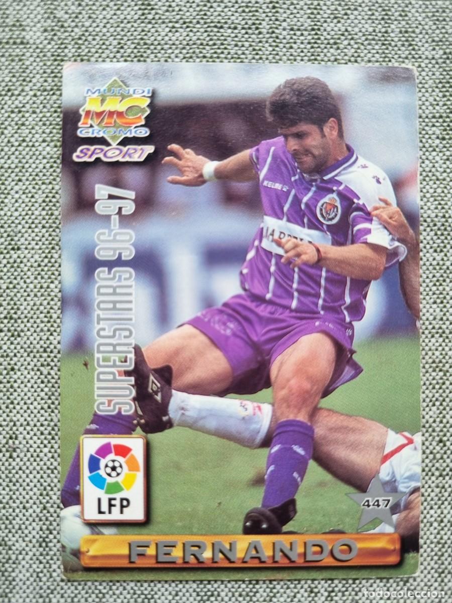 Cromos de f&uacute;tbol: 447 FERNANDO / FAIZULIN (Valladolid/Racing). Las Fichas de la Liga 1996 1997 96 97 (Mundicromo)