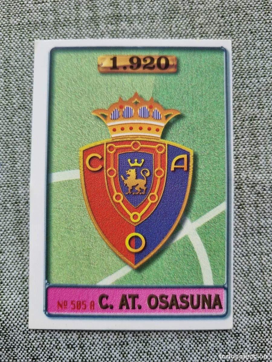 Figurine di Calcio: 505 ESCUDO / PALACIOS (CA Osasuna). Las Fichas de la Liga 1996 1997 96 97 (Mundicromo)