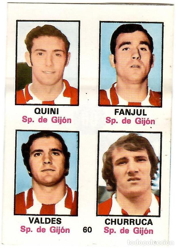 Cromos de Futebol: Adhesivo n&ordm; 60 del album de futbol 1974-75, FHER (Sporting de Gijon)