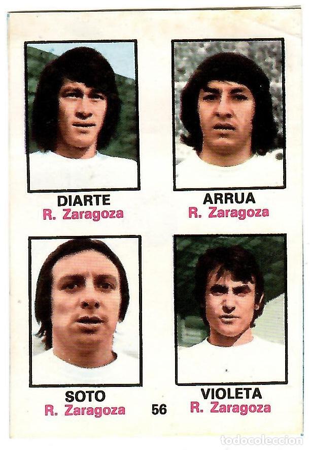 Cromos de f&uacute;tbol: Adhesivo n&ordm; 56 del album de futbol 1974-75, FHER (R. Zaragoza)