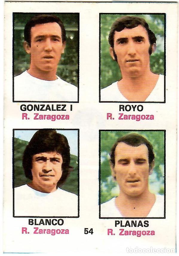 Cromos de f&uacute;tbol: Adhesivo n&ordm; 54 del album de futbol 1974-75, FHER (R. Zaragoza)