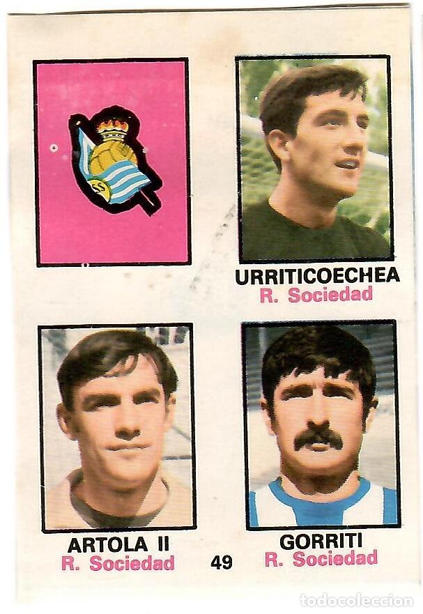 Fu&szlig;ball-Sticker: Adhesivo n&ordm; 49 del album de futbol 1974-75, FHER (R. Sociedad)
