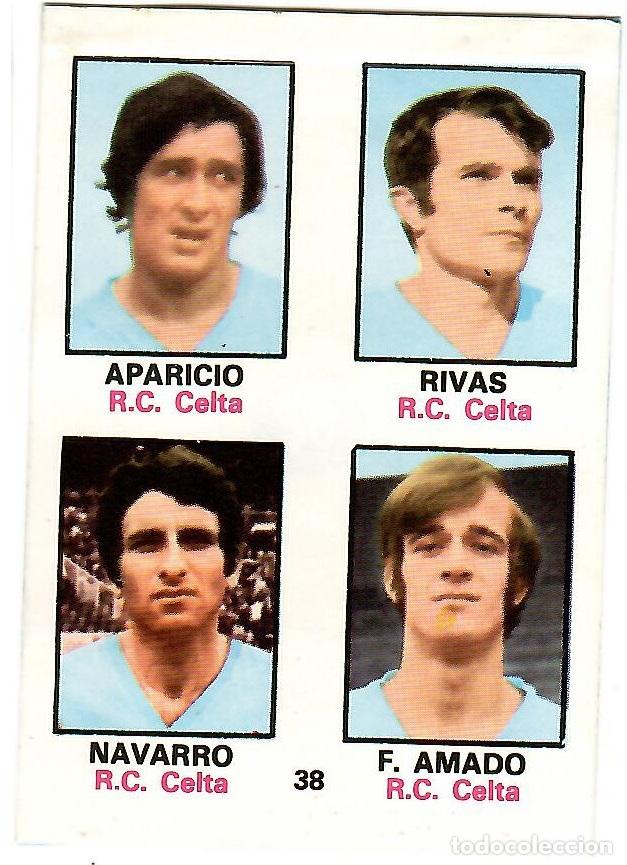 Cromos de f&uacute;tbol: Adhesivo n&ordm; 38 del album de futbol 1974-75, FHER (R.C. Celta de Vigo)