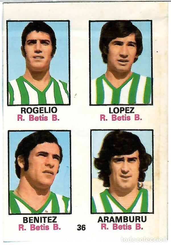 Figurine di Calcio: Adhesivo n&ordm; 36 del album de futbol 1974-75, FHER (R. Betis Balompie)