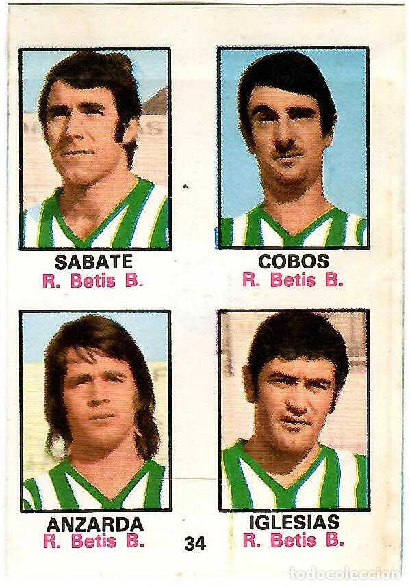 Figurine di Calcio: Adhesivo n&ordm; 34 del album de futbol 1974-75, FHER (R. Betis Balompie)