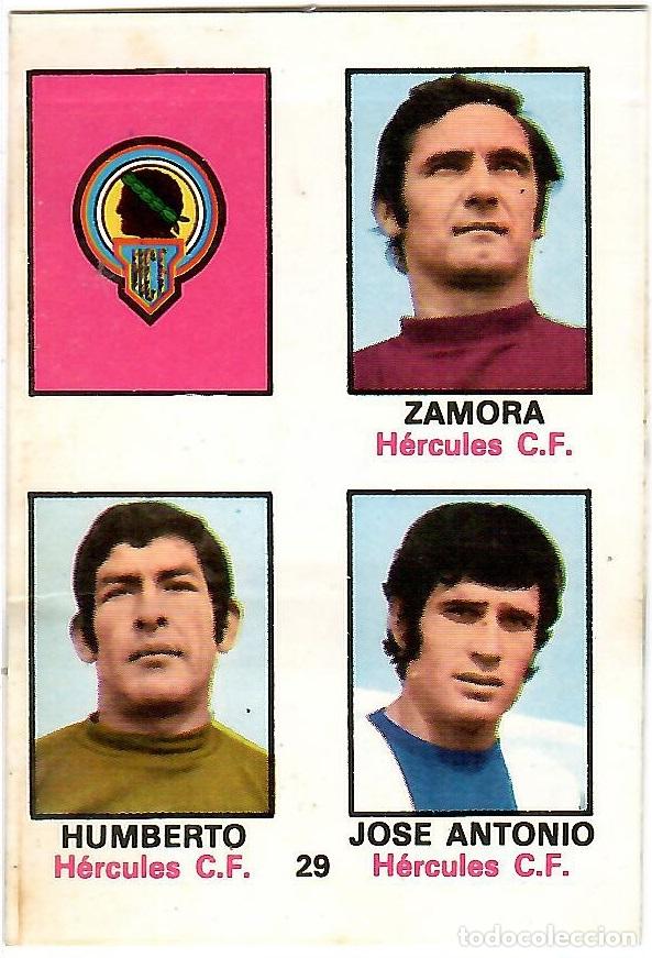 Cromos de f&uacute;tbol: Adhesivo n&ordm; 29 del album de futbol 1974-75, FHER (Hercules C.F.)