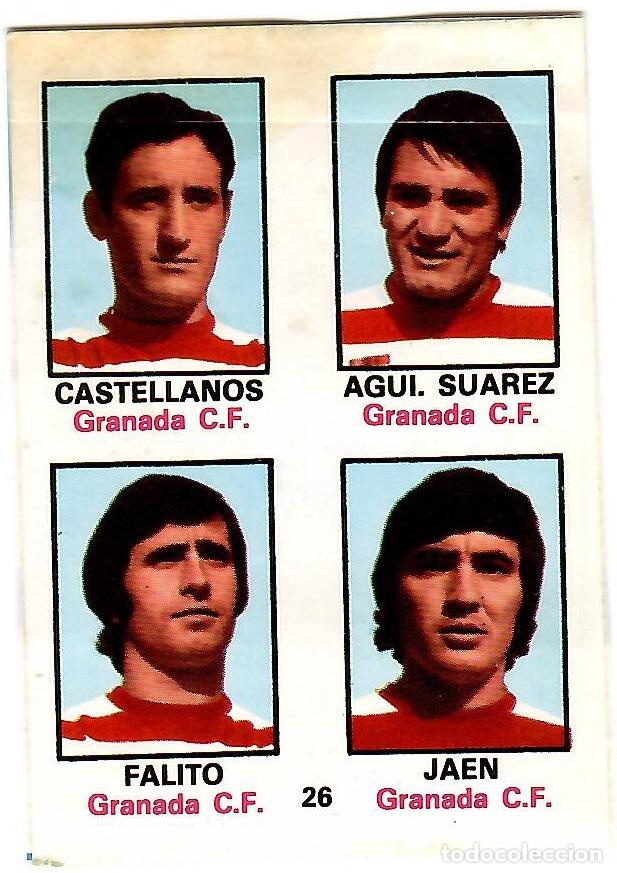 Cromos de f&uacute;tbol: Adhesivo n&ordm; 26 del album de futbol 1974-75, FHER (Granada C.F.)