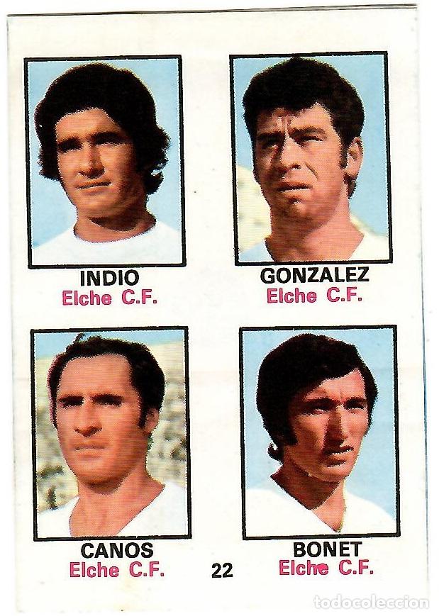 Cromos de f&uacute;tbol: Adhesivo n&ordm; 22 del album de futbol 1974-75, FHER (Elche C.F.)