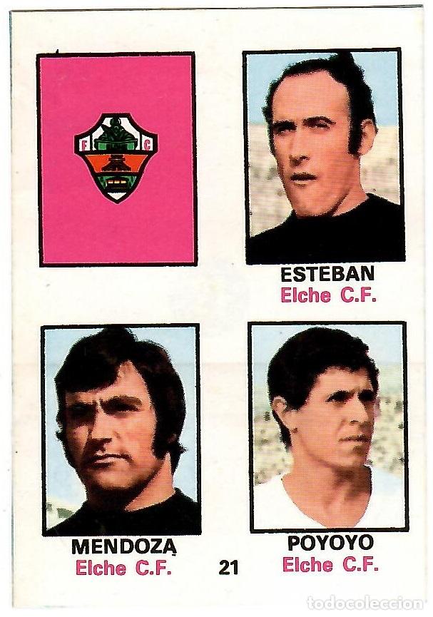 Cromos de f&uacute;tbol: Adhesivo n&ordm; 21 del album de futbol 1974-75, FHER (Elche C.F.)