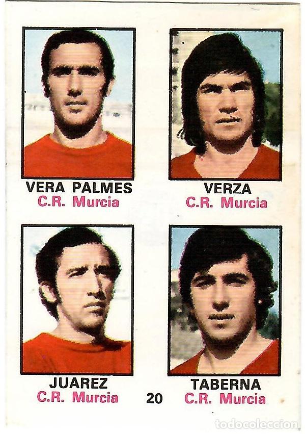 Cromos de f&uacute;tbol: Adhesivo n&ordm; 20 del album de futbol 1974-75, FHER (C.R. Murcia)