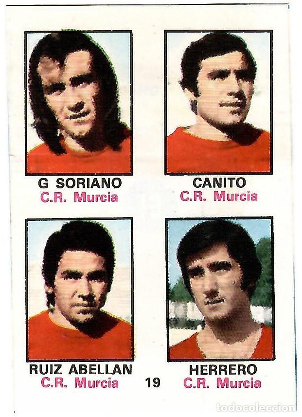 Figurine di Calcio: Adhesivo n&ordm; 19 del album de futbol 1974-75, FHER (C.R. Murcia)