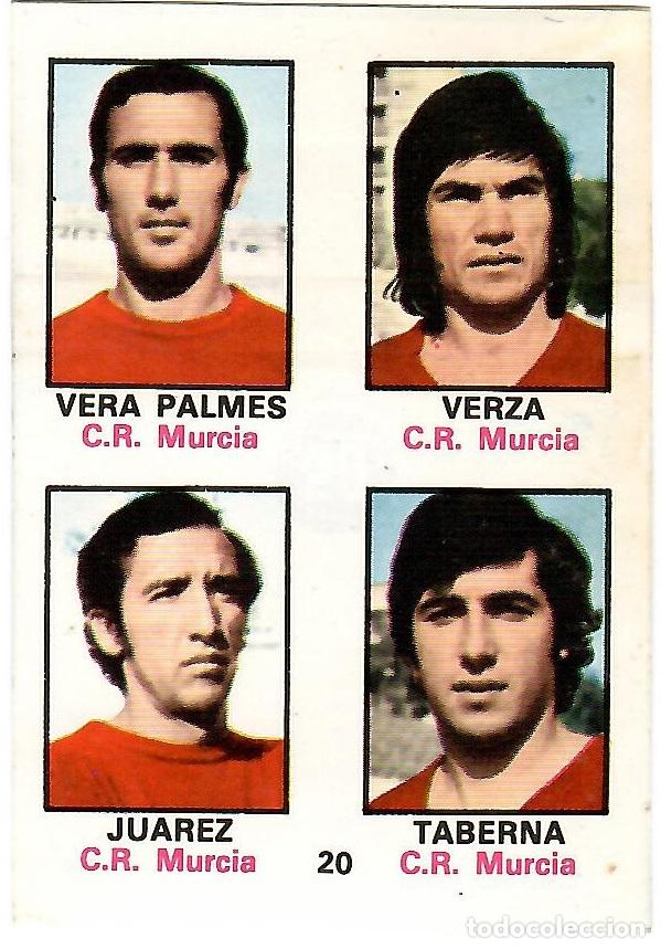 Cromos de f&uacute;tbol: Adhesivo n&ordm; 19 del album de futbol 1974-75, FHER (C.R. Murcia)