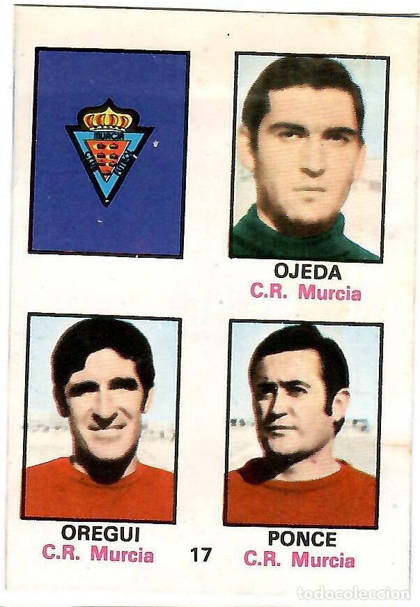 Cromos de f&uacute;tbol: Adhesivo n&ordm; 17 del album de futbol 1974-75, FHER (C.R. Murcia)