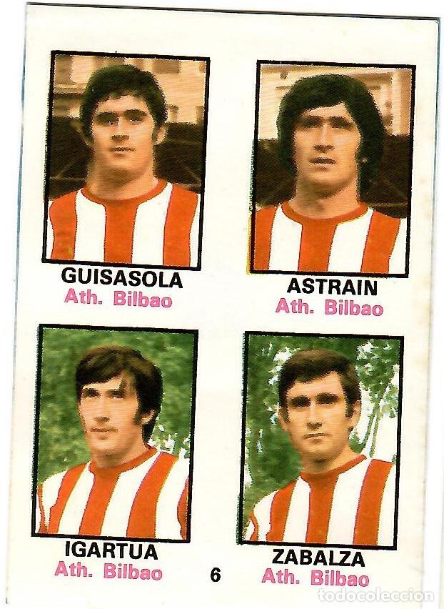 Cromos de f&uacute;tbol: Adhesivo n&ordm; 6 del album de futbol 1974-75, FHER (Ath. Bilbao)