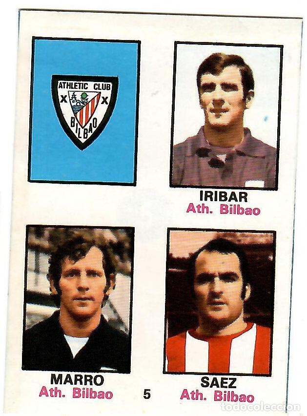 Cromos de f&uacute;tbol: Adhesivo n&ordm; 5 del album de futbol 1974-75, FHER (Ath. Bilbao)