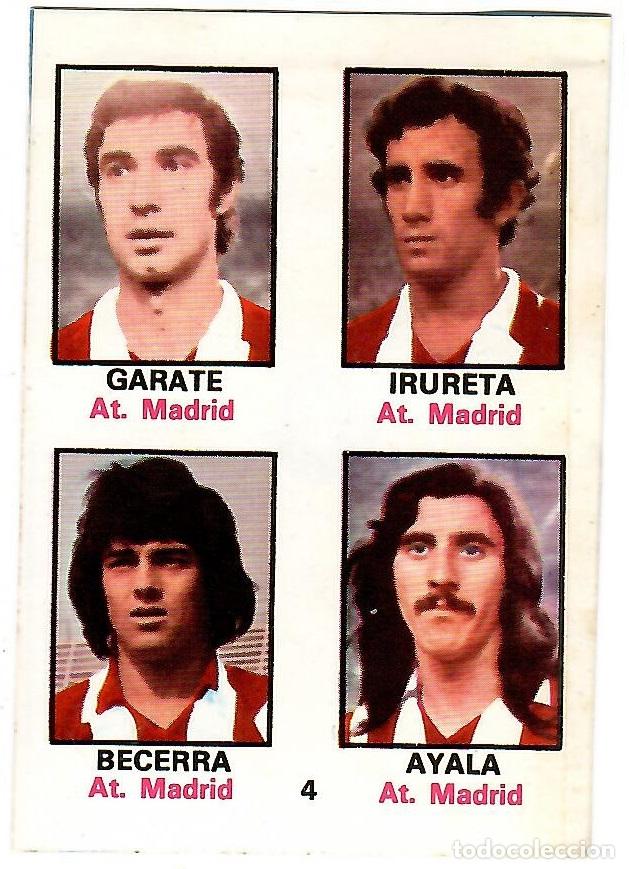 Cromos de f&uacute;tbol: Adhesivo n&ordm; 4 del album de futbol 1974-75, FHER (At. Madrid)