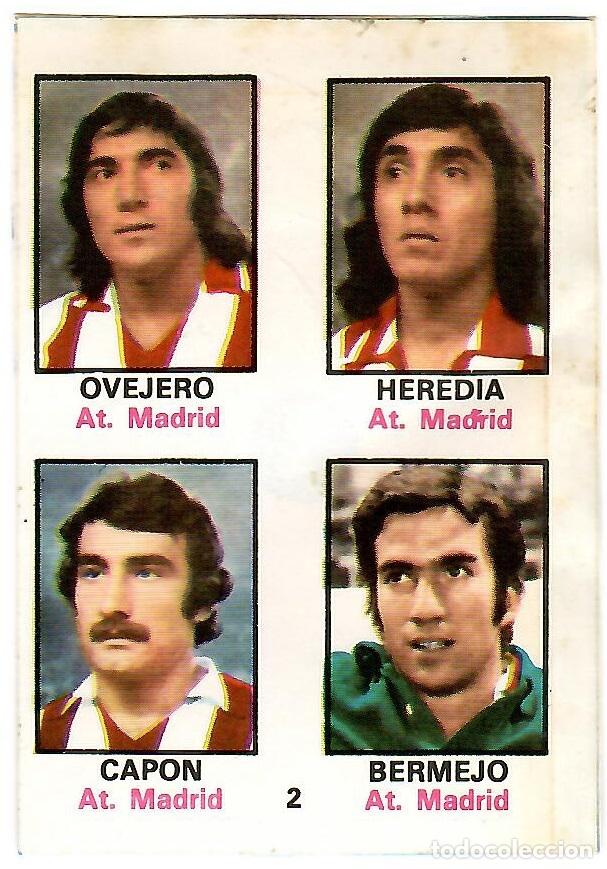 Cromos de f&uacute;tbol: Adhesivo n&ordm; 2 del album de futbol 1974-75, FHER (At. Madrid)