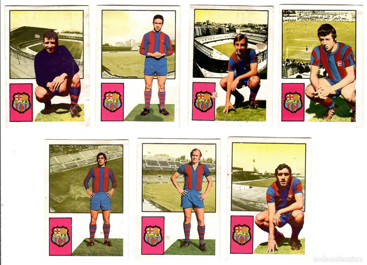 Cromos de f&uacute;tbol: Barcelona C.F.: Lote de 7 cromos de futbol album 1974-75 FHER
