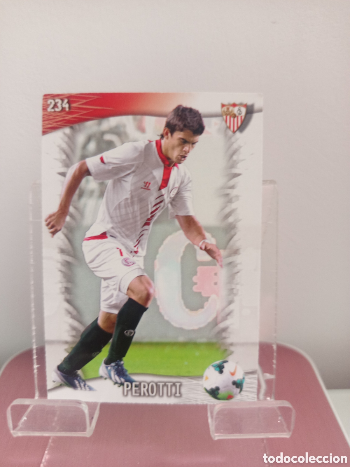 Cromos de Futebol: ❇️ CROMO CARD ⚽ PEROTTI SEVILLA 234 FICHAS LIGA QUIZ GAME 2014 13 14 2013 2014 MUNDICROMO ❇️