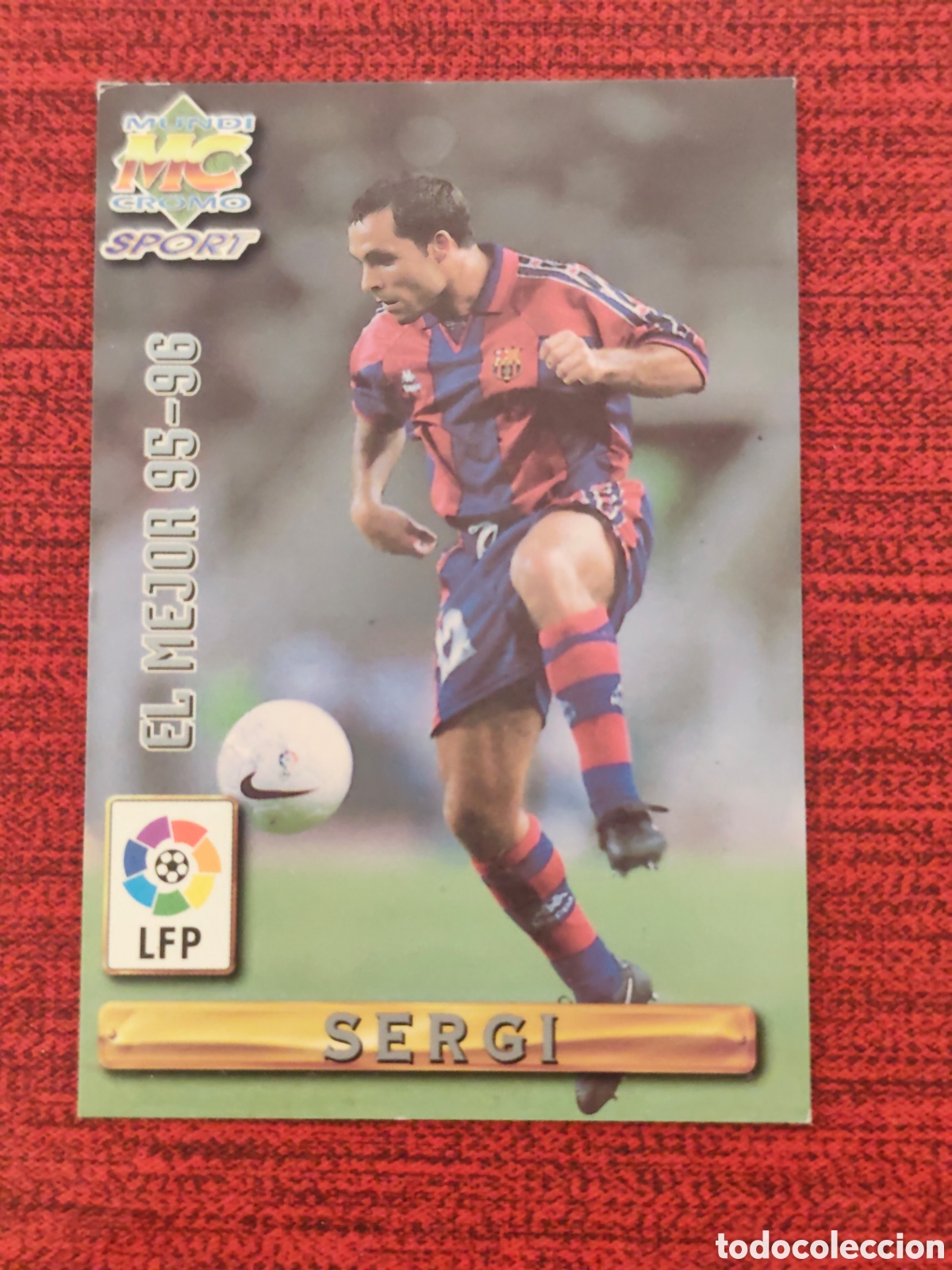Cromos de f&uacute;tbol: 402 SERGI FC BARCELONA EL MEJOR 95-96 MUNDICROMO 1996 1997