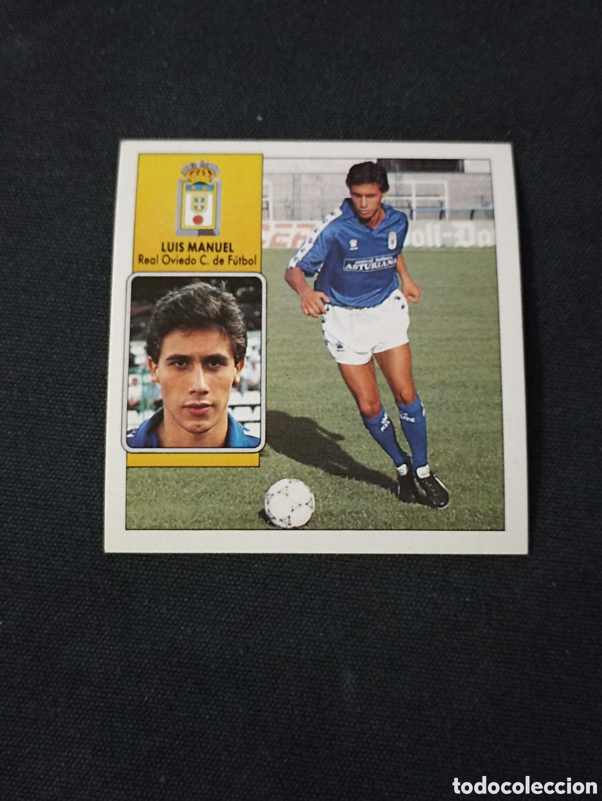 Figurine di Calcio: Luis Manuel ( Real Oviedo Club De F&uacute;tbol ). Liga este 92-93. Nunca pegado