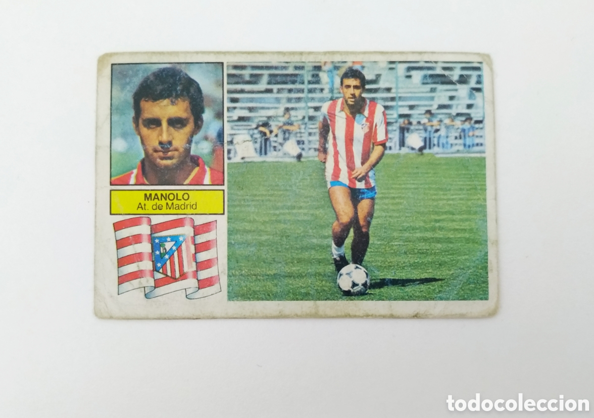 Figurine di Calcio: Cromo f&uacute;tbol liga 82 83 ediciones este despegado coloca imposible Atl&eacute;tico Madrid Manolo