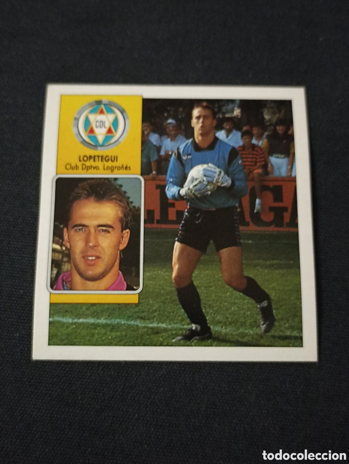 Cromos de f&uacute;tbol: Lopetegui ( Club Deportivo Logro&ntilde;&eacute;s ). Liga este 92-93. Nunca pegado