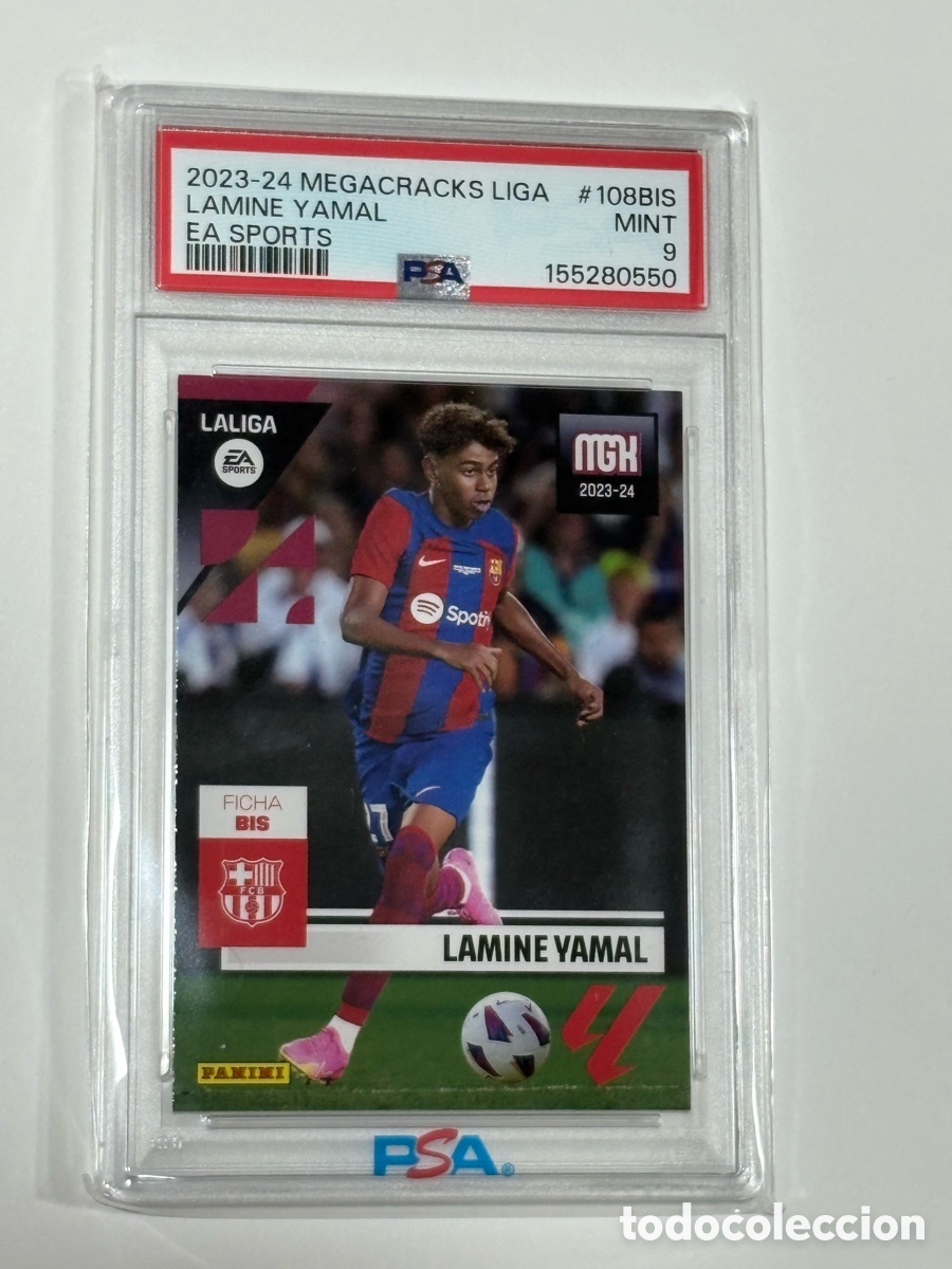 Figurine di Calcio: 2023-24 Panini Megacracks LAMINE YAMAL ROOKIE RK Rookie 108 Bis PSA 9 LaLiga EA