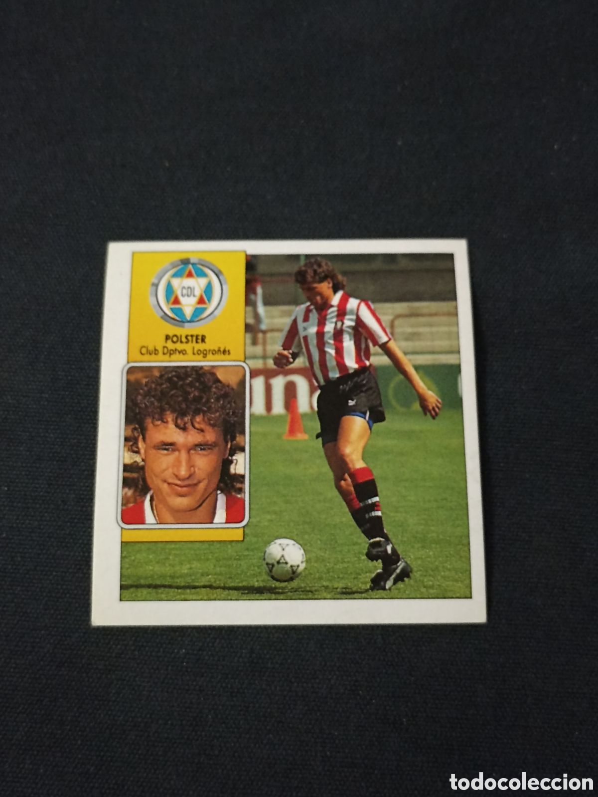 Cromos de f&uacute;tbol: Polster ( Club Deportivo Logro&ntilde;&eacute;s ). Liga este 92-93. Nunca pegado