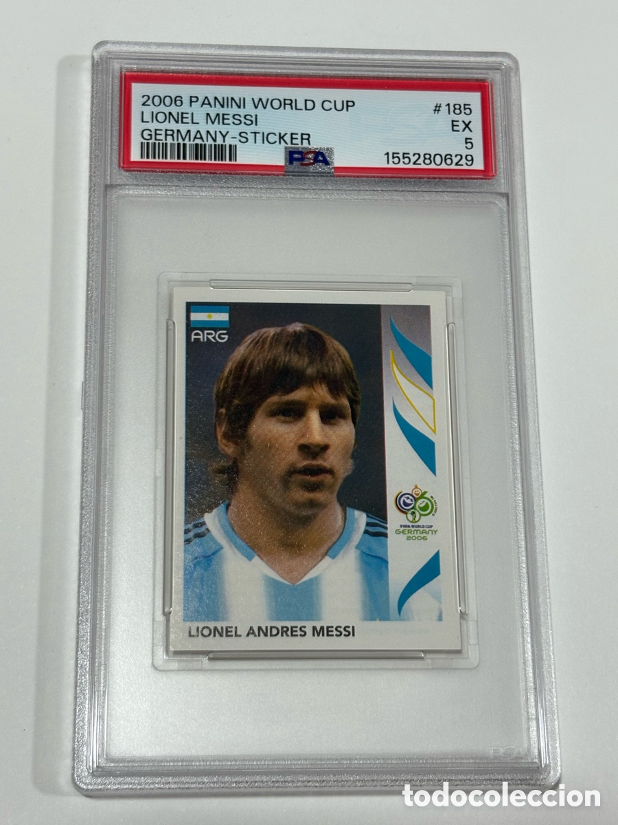 Cromos de f&uacute;tbol: PSA 5 2006 PANINI WORLD CUP GERMANY STICKER 185 LIONEL MESSI