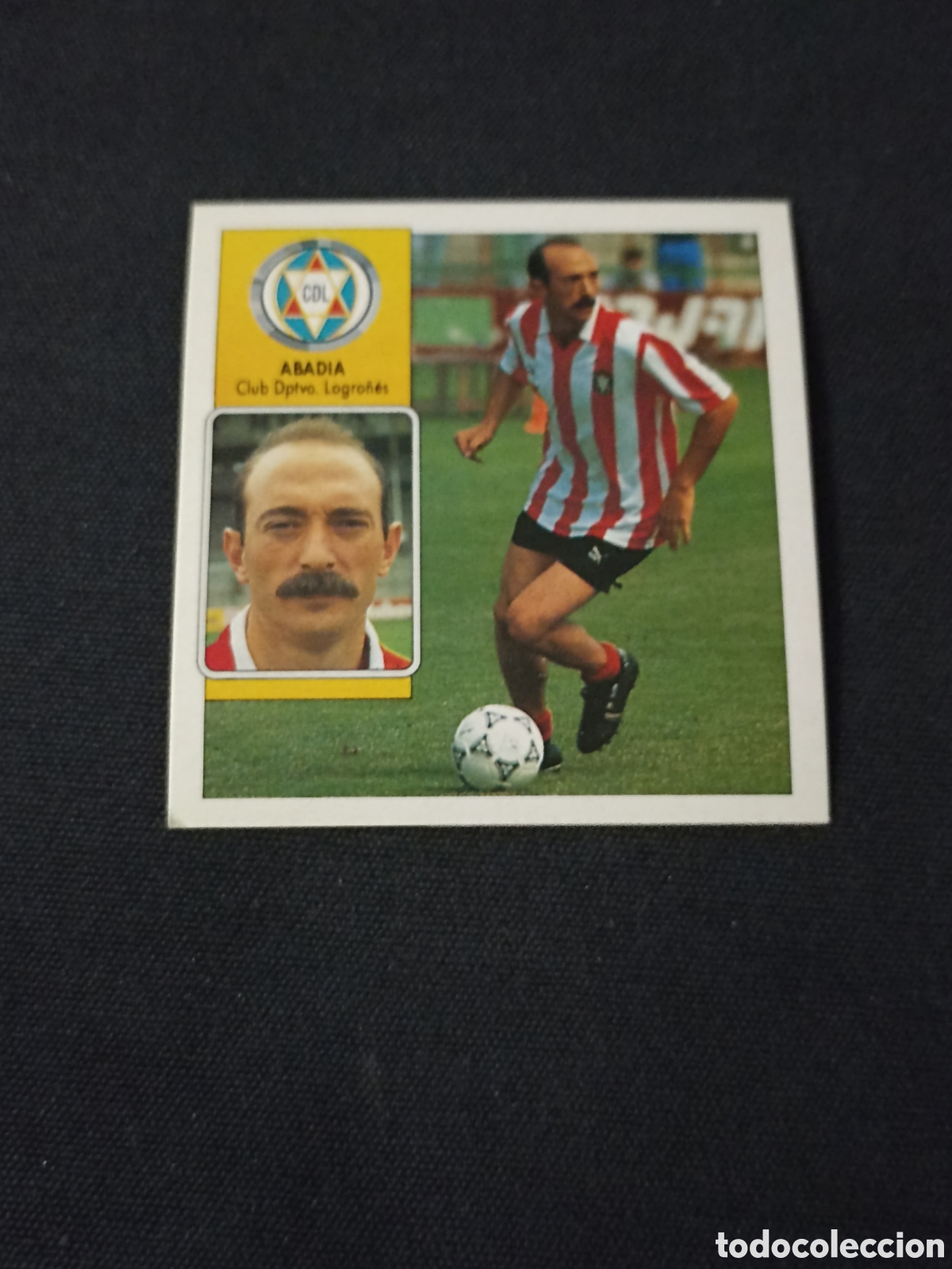Fu&szlig;ball-Sticker: Abad&iacute;a ( Club Deportivo Logro&ntilde;&eacute;s ). Liga este 92-93. Nunca pegado