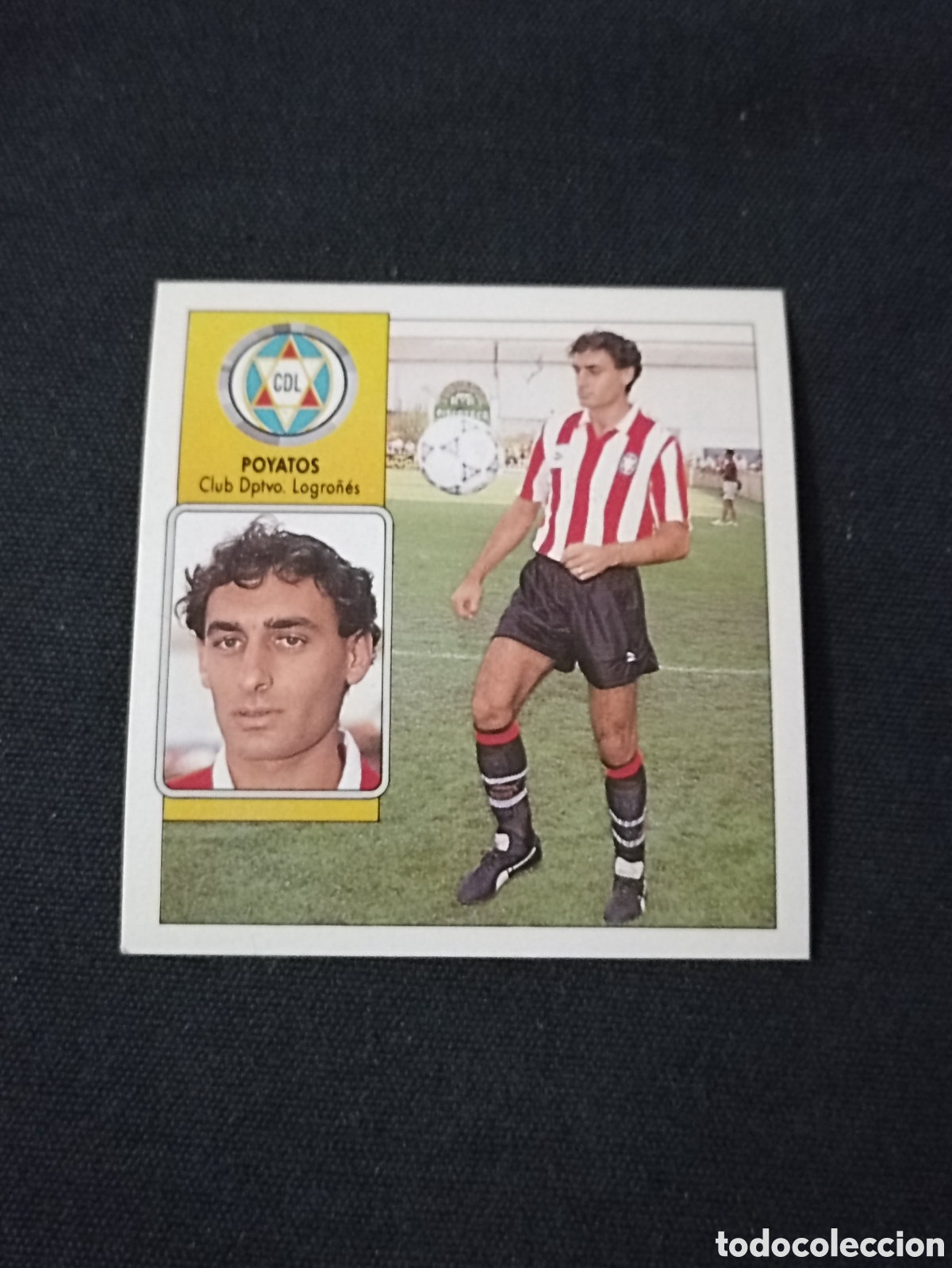 Football Stickers: Poyatos ( Club Deportivo Logro&ntilde;&eacute;s ). Liga este 92-93. Nunca pegado