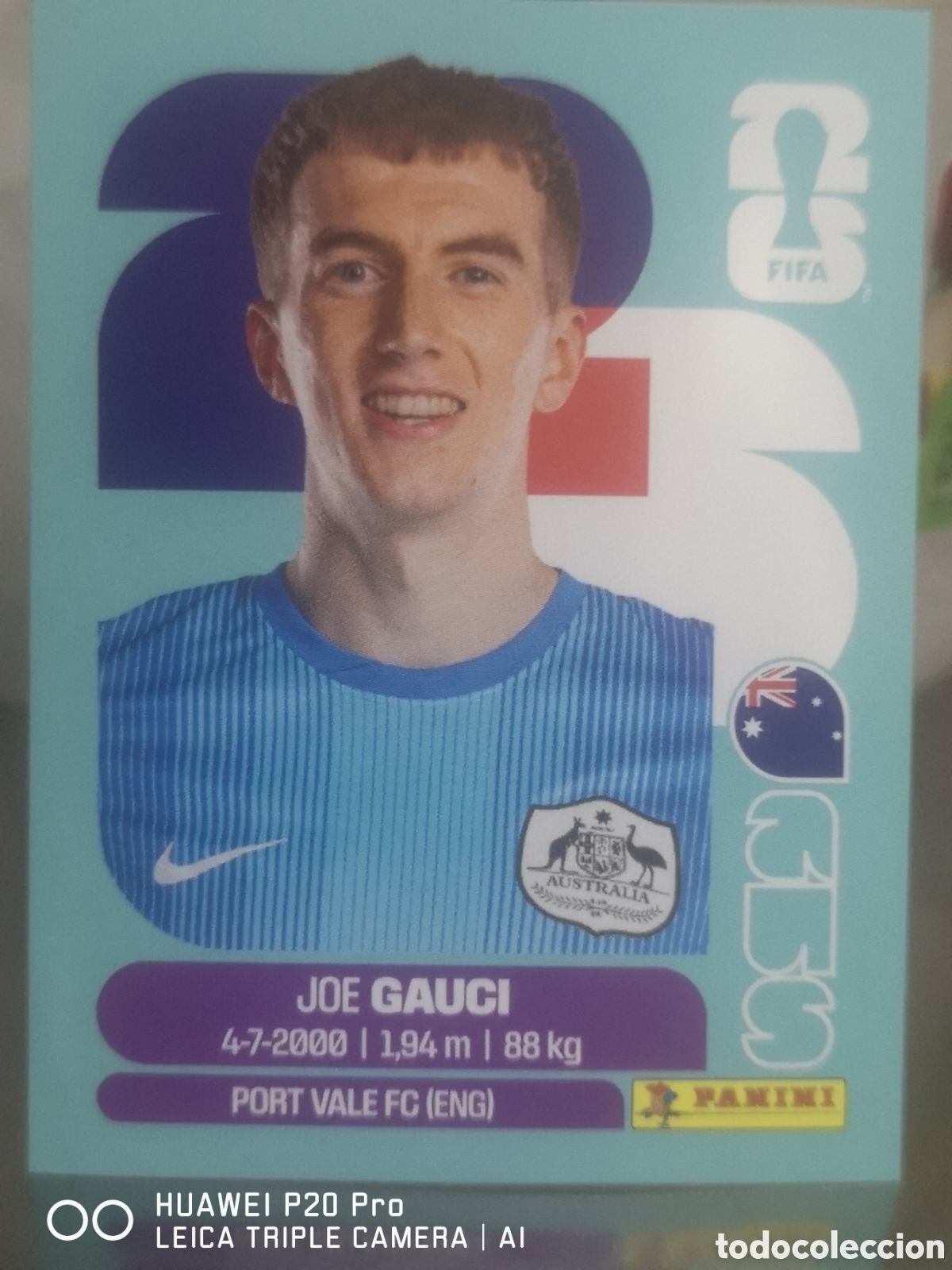 Cromos de f&uacute;tbol: FIFA WORLD CUP MUNDIAL 2026 JOE GAUCI - AUS 3