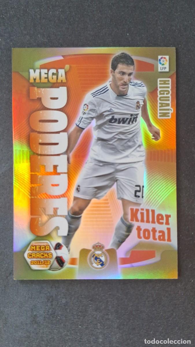 Cromos de f&uacute;tbol: L2 HIGUAIN REAL MADRID MEGA PODERES 383 PANINI MEGACRACKS 2011 2012 11 12