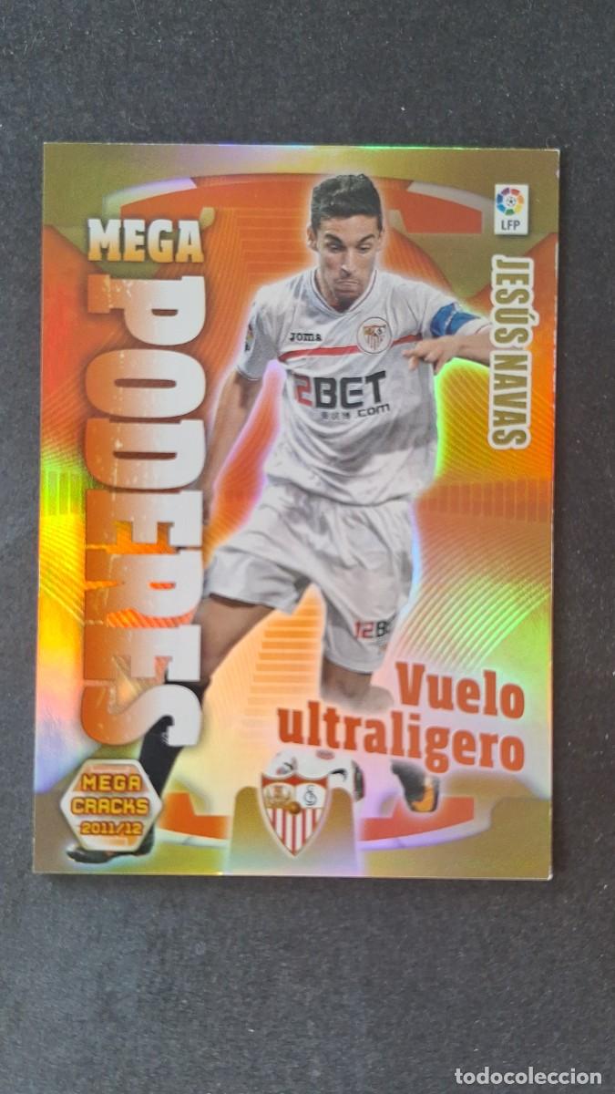 Cromos de f&uacute;tbol: L2 JESUS NAVAS SEVILLA F. C. MEGA PODERES 385 PANINI MEGACRACKS 2011 2012 11 12