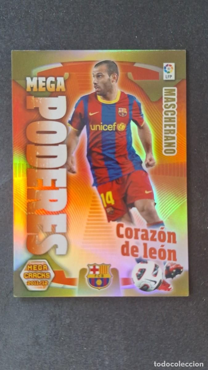 Cromos de f&uacute;tbol: L2 MASCHERANO F. C. BARCELONA MEGA PODERES 390 PANINI MEGACRACKS 2011 2012 11 12